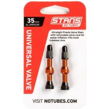 Stans NoTubes Tubeless-venttiili alumiini oranssi 44mm
