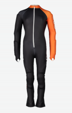 POC Junior Skin GS Ski Racing Suit - Uranium Black / Zink Orange sykäpuku