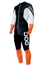 POC Junior Skin GS Ski Racing Suit - Uranium Black / Hydrogen White sykäpuku
