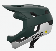 POC Otocon Race MIPS Full Face pyöräilykypärä - Pargasite Green Matt / Hydrogen White Matt